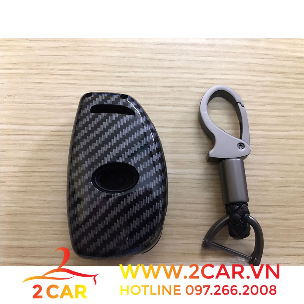 Ốp chìa khóa, bọc chìa khóa Carbon xe Hyundai i10, Elantra, Tucson 2016, 2017, 2018, 2019, 2020 vân cacbon cao cấp