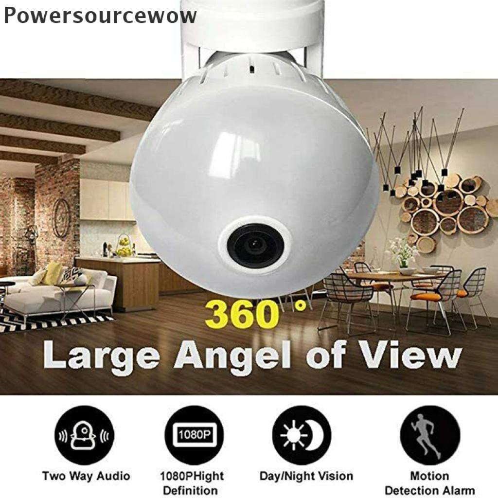 Powersourcewow 360° Camera ẩn hình bóng đèn Panoramic 1080P HD