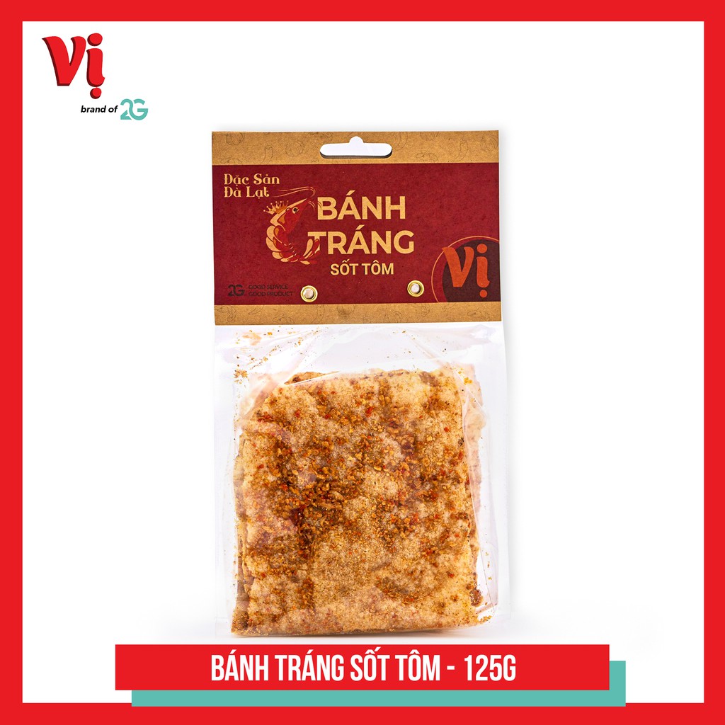 (Combo tiết kiệm) 2 gói Bánh tráng mắm ruốc Vị 125g + 2 gói Bánh tráng sốt tôm Vị 125g