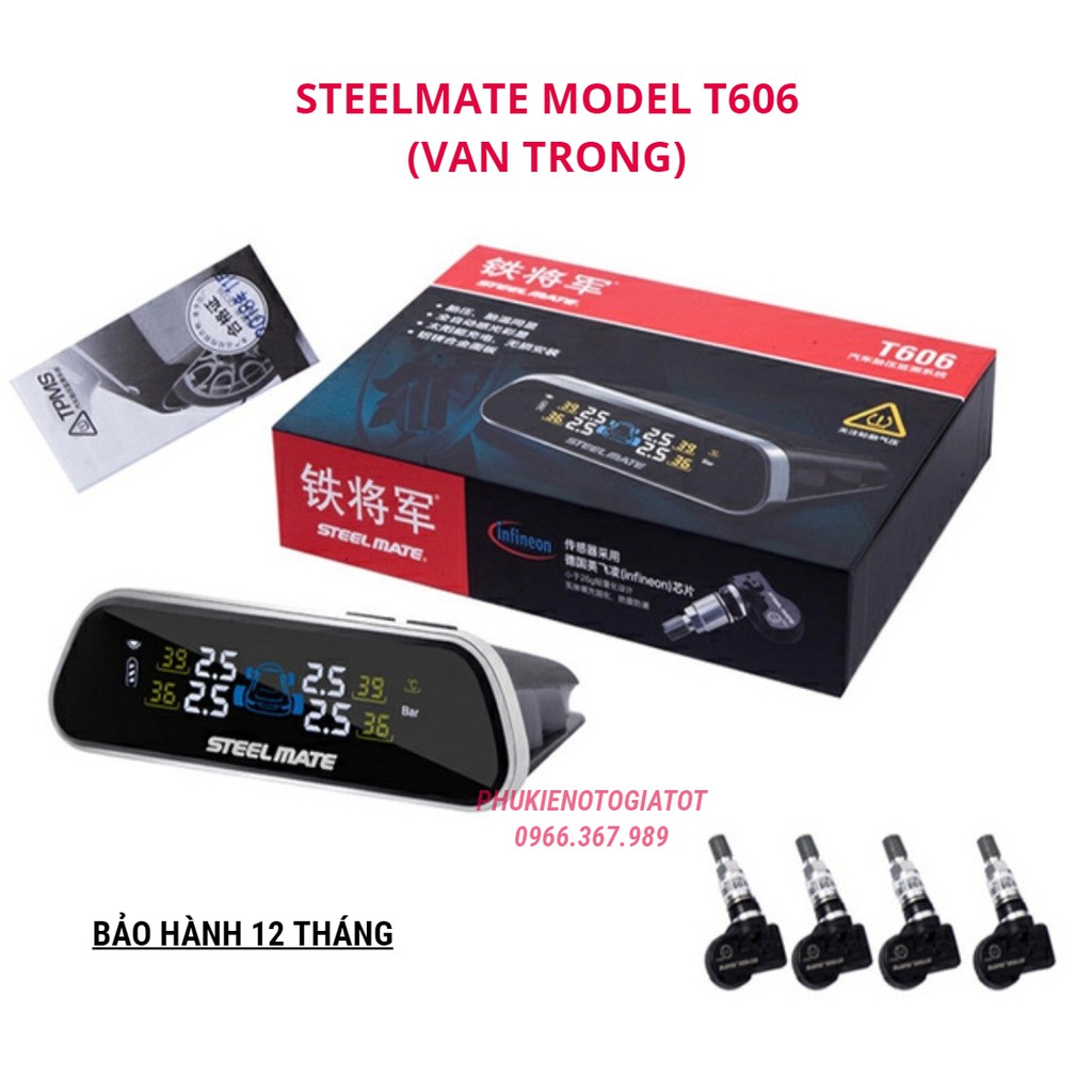 Cảm biến áp suất lốp STEELMATE T606  (Cấu hình tương đương Steelmate MT11)