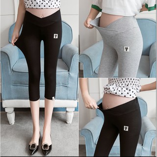 Q30    Quần bầu lửng legging co dãn cạp thấp