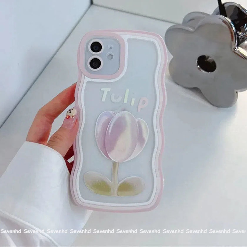 Ốp Điện Thoại Mềm Họa Tiết Hoa Màu Hồng Đơn Giản Cho iPhone 14 13 12 11 Pro Max Xs Max Xr X 7 8 6 6s Plus