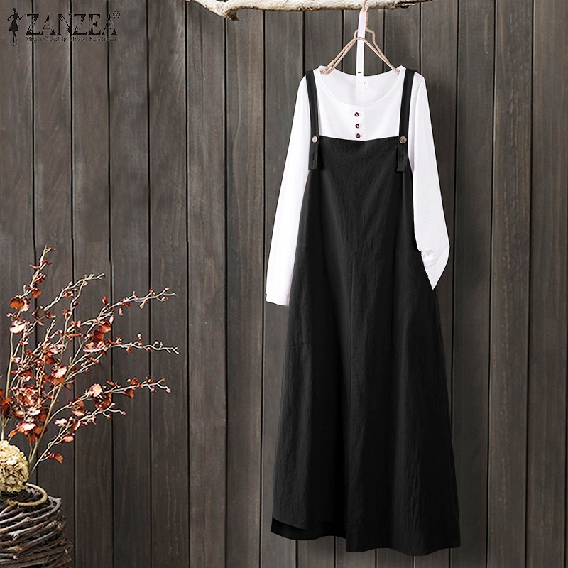 Đầm Maxi Hai Dây ZANZEA Có Túi Thời Trang Nữ Tính | BigBuy360 - bigbuy360.vn