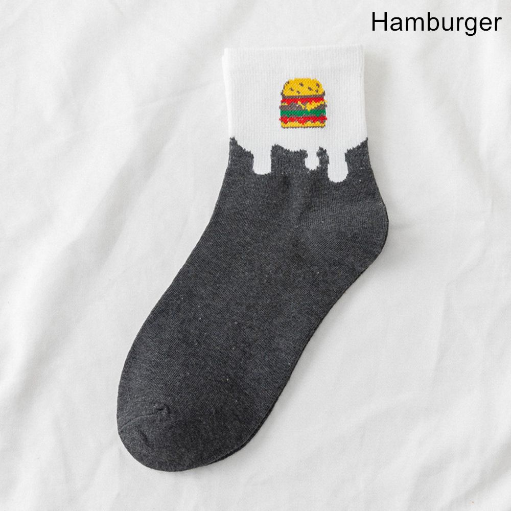 Đôi tất cotton dài in họa tiết hoạt hình nhiều màu sắc phong cách Hàn Quốc