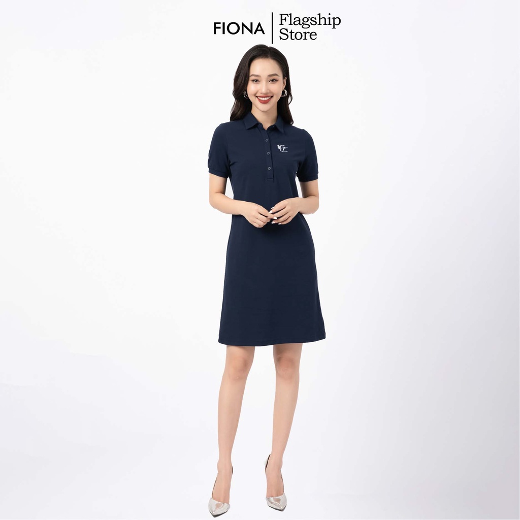 Đầm suông cổ đức FIONA váy polo suông thiết kế năng động trẻ trung phù hợp đi làm đi chơi F421214