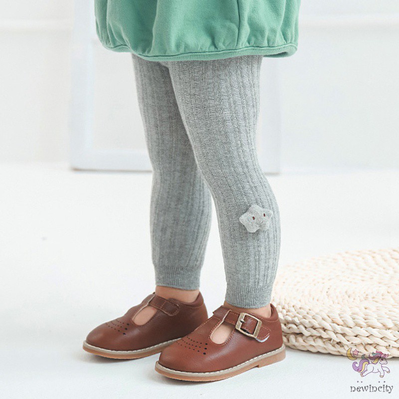 Quần Legging Dệt Kim Dáng Ôm Kiểu Hàn Quốc Thời Trang Mùa Thu Cho Bé Gái