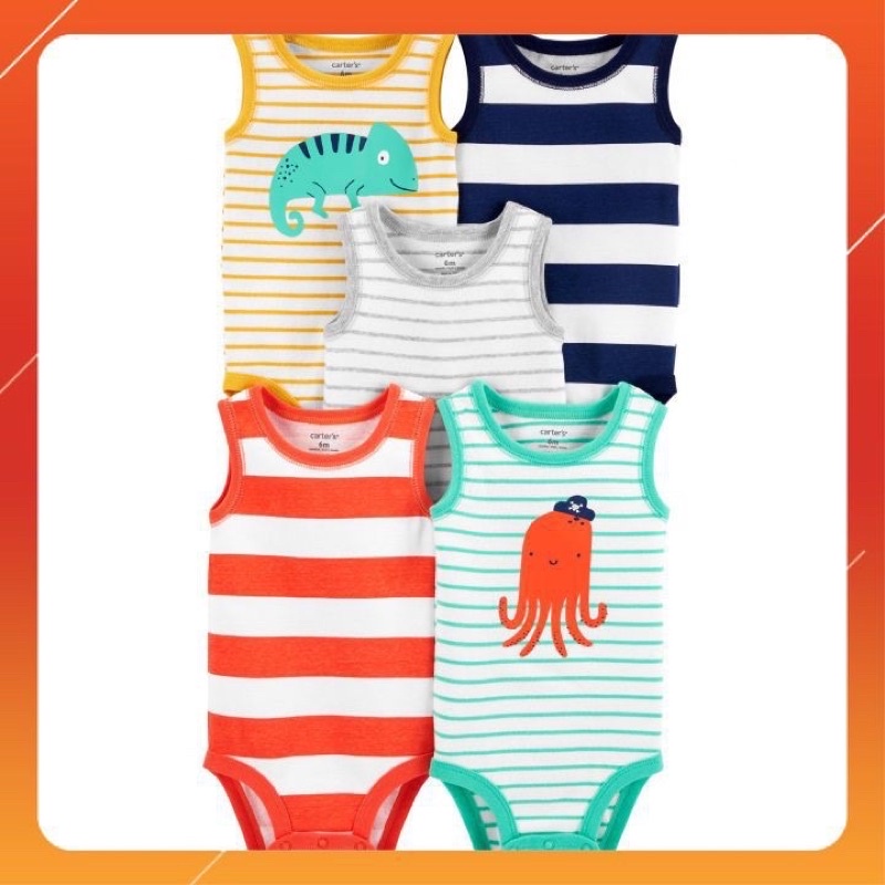 Bodysuit Carter's Ocean Nhập Mỹ Cho Bé Trai Set 5 Bộ