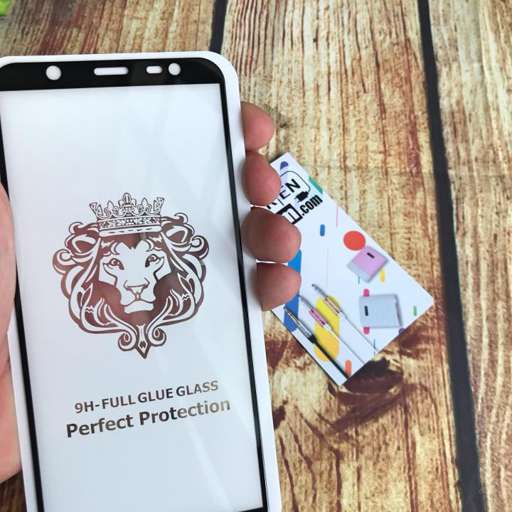 Dán cường lực Full màn hình Full keo Samsung A6 Plus 2018 - J8