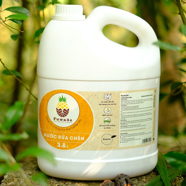 [HÀNG CHÍNH HÃNG]Nước rửa bát hữu cơ Fuwa3e organic Enzyme sinh học 3L8 an toàn cho bé bảo vệ da tay Moonlonh Store