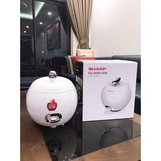 Nồi cơm điện Sharp hình quả táo 0.72 lít(1-3 người ăn, màu đỏ +trắng)