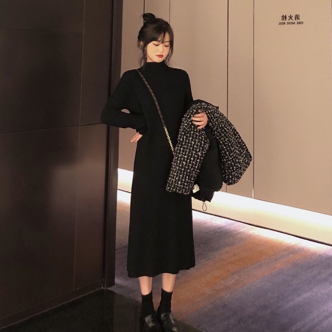 Váy len dệt chất vải đẹp dày dặn Okella V002 | BigBuy360 - bigbuy360.vn