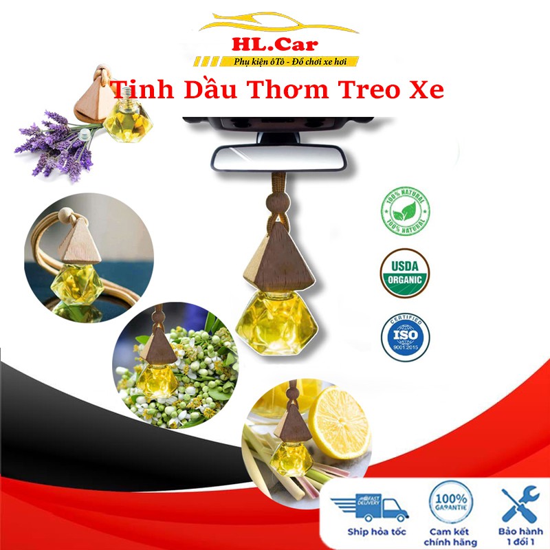 Tinh Dầu Treo Xe Ô Tô - Tinh Dầu Triết Xuất Tự Nhiên - Thương Hiệu Mộc Nhiên - Khử Mùi Hôi Xe Hiệu Quả