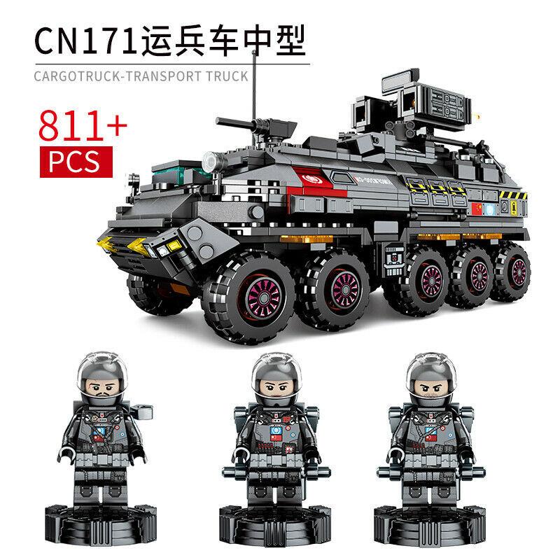 Đồ chơi giáo dục Lắp Ráp mô hình người chở quân Sembo 107005 Wandering Earth: CN171 Medium Carrier Military
