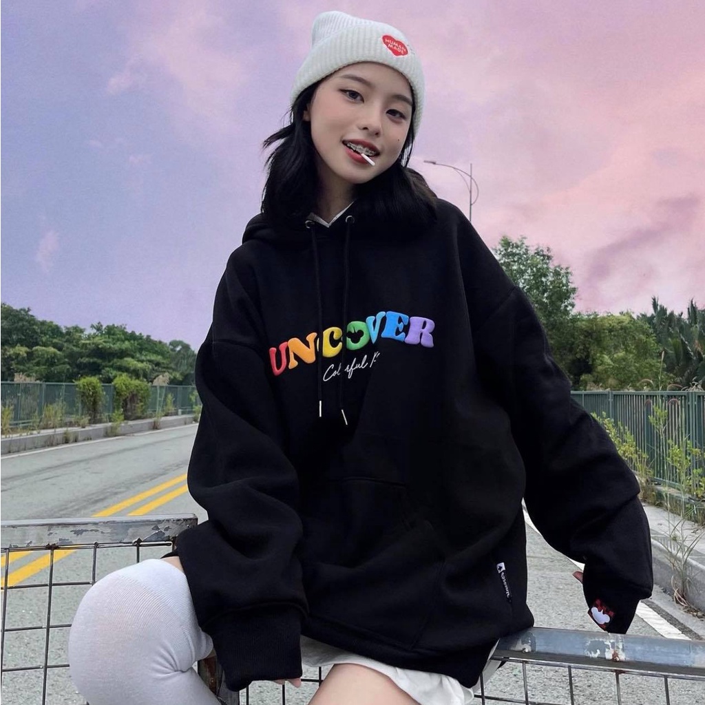 Áo hoodie Uncover Sici 7 màu mới Full Tag form rộng nam nữ unisex - Gin Store v