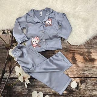 Bộ Pijama phi lụa Thái Tuấn bé gái