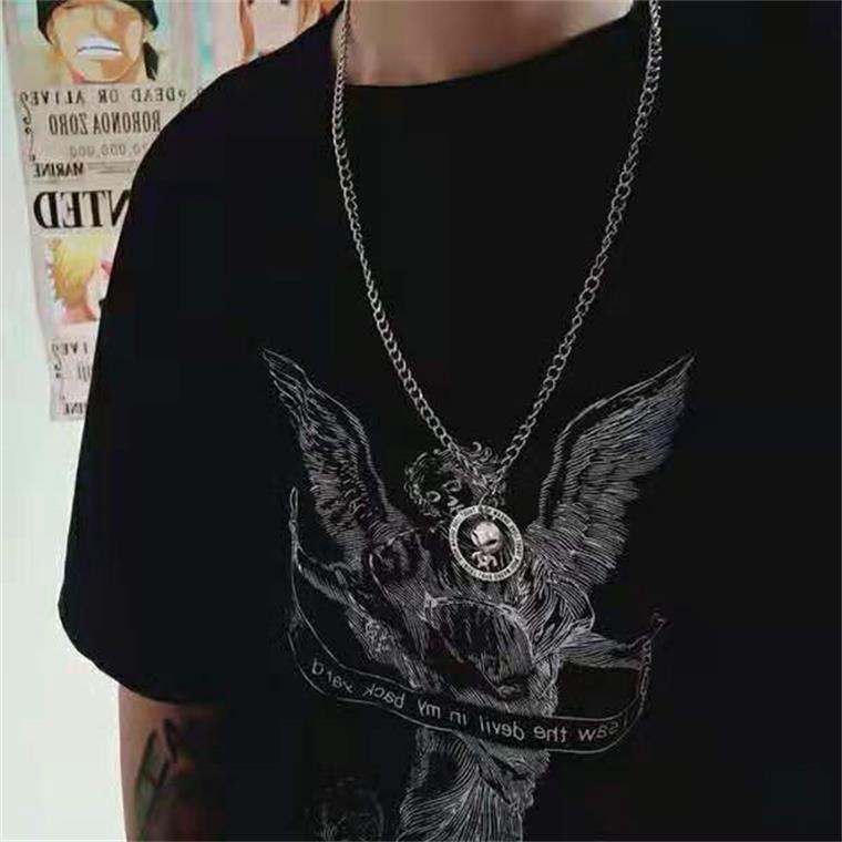 Titanium steel alien necklace women short paragraph chain couple