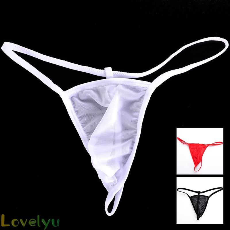 ◀READY▶3pcs male sexy underwear Men G-string Thongs Mesh Underwear T-back Briefs Bikini Underpants Spandex# Good Quality