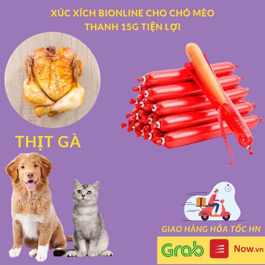 [Mã 208FMCGSALE giảm 8% đơn 500K] Combo 10 xúc xích cho chó mix vị thịt gà vịt bò