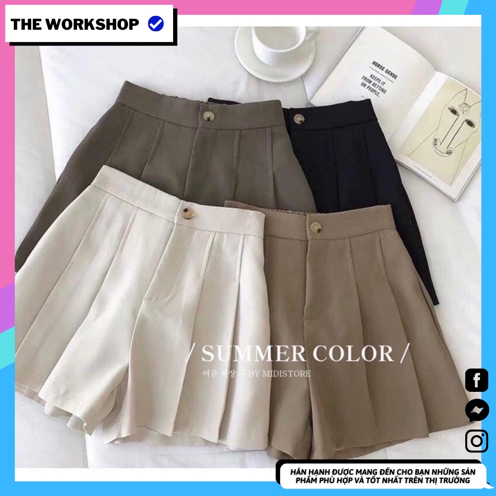 Quần short nữ xếp ly siêu hot  , quá dễ mix đồ chất kaki đẹp