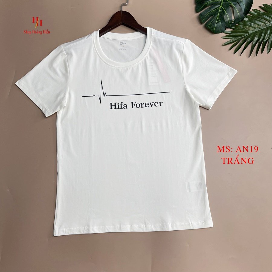 Áo Thun Nam Dáng Cơ Bản 100% Cotton Cao Cấp In Hình Hifa Hoàng Hiền MS: AN19