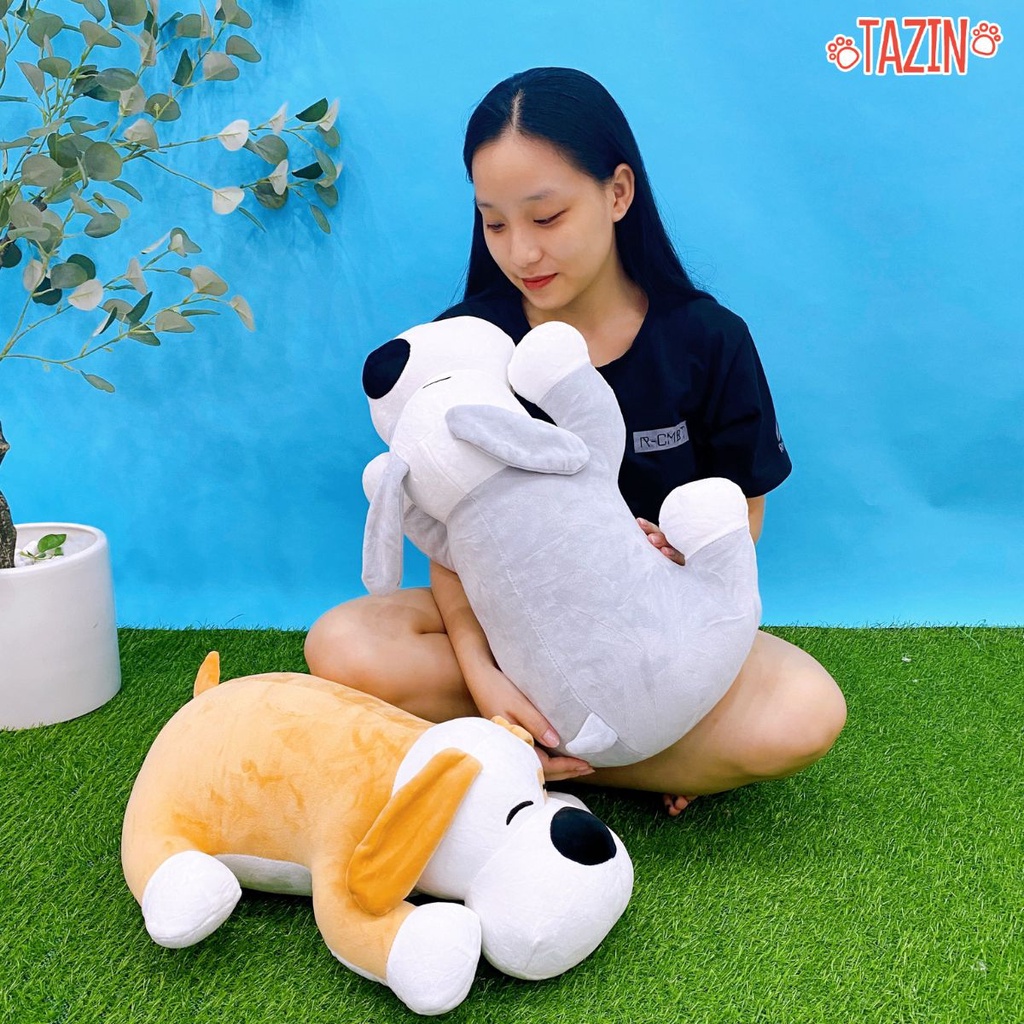 Bộ Gối Chăn Mền Hình Chó Dễ Thương, Gối bông Tazin Cao Cấp