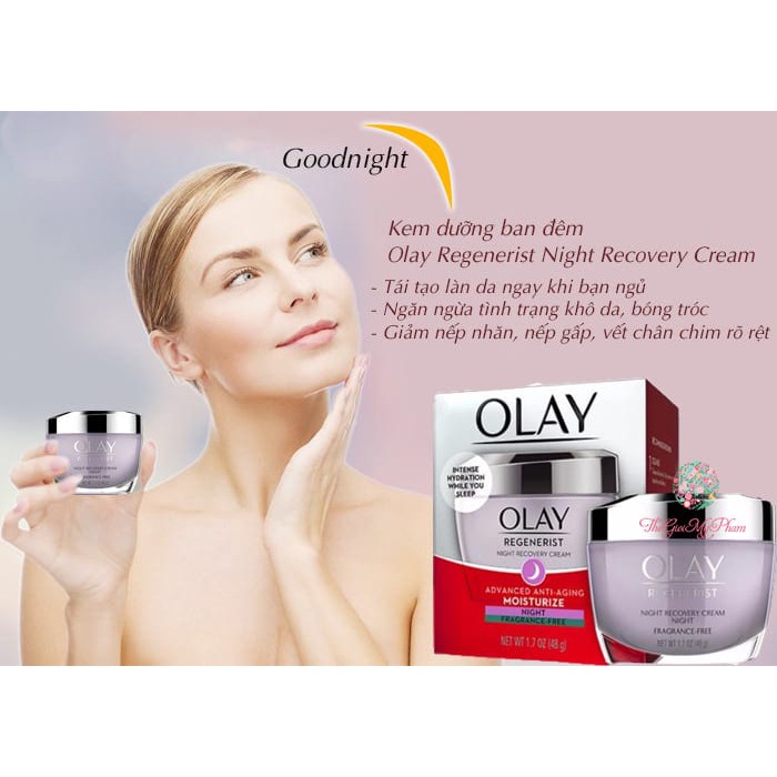 Kem dưỡng trắng da ban đêm Olay Regenerist Night Recovery Cream