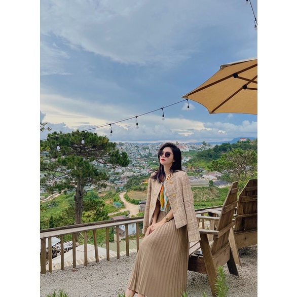 ( Ảnh thật ) 1602 Chân váy xếp ly cao cấp dáng dài