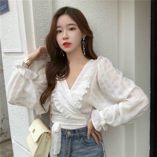 ÁO CROPTOP CỘT NƠ EO