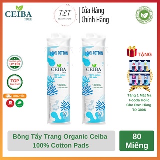 Bông Tẩy Trang Hữu Cơ Ceiba Organic Mềm Dai An Toàn Cả Cho Da Nhạy Cảm - 80 Miếng