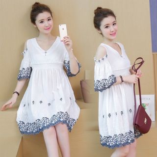ĐẦM BẦU  VÁY BẦU CÔNG SỞ THÊU LAI ÁO