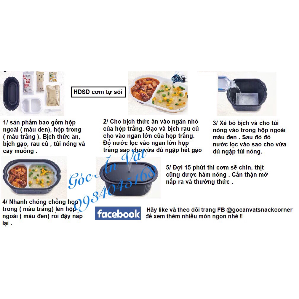 Lẩu tự sôi - Cơm tự sôi KHÔNG CAY