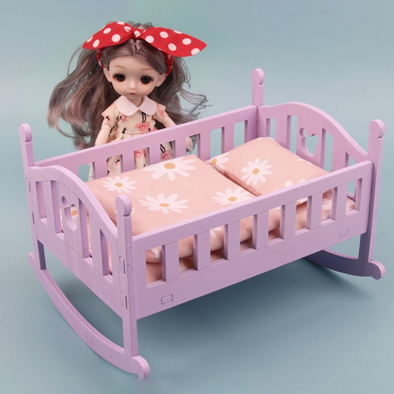 Giường Lắc Đồ Chơi Di Động Trang Trí Cho Nhà Búp Bê