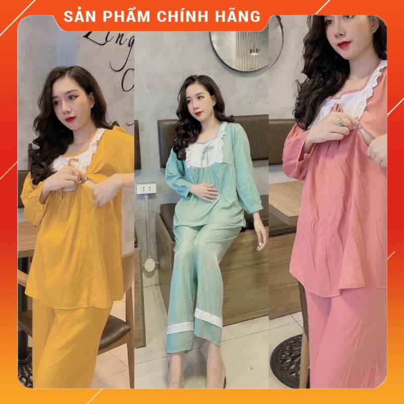 [Sale sốc]Bộ bầu thiết kế chất đũi Hàn cao cấp☘️thiết kế sang chảnh☘️mặc ở nhà ra ngoài đều được☘️free size 43~65kg