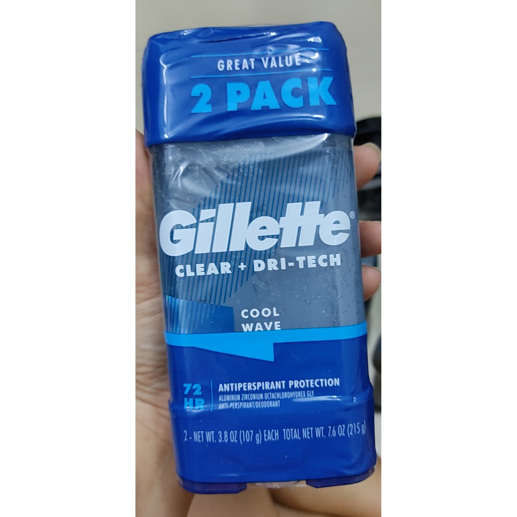 [Hàng USA] Lăn khử mùi dạng gel Gillette Cool Wave 107g