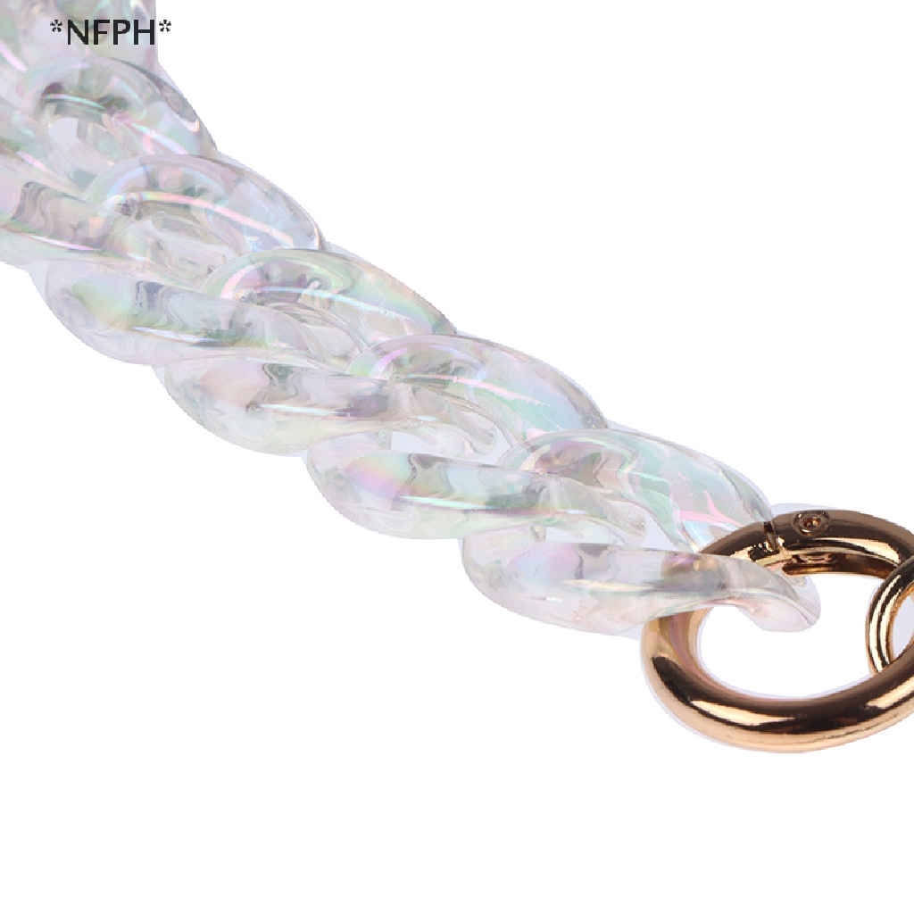 [NFPH] Phụ Kiện Dây Đeo Túi Xách Bằng Acrylic Nhiều Màu Sắc Có Thể Tháo Rời