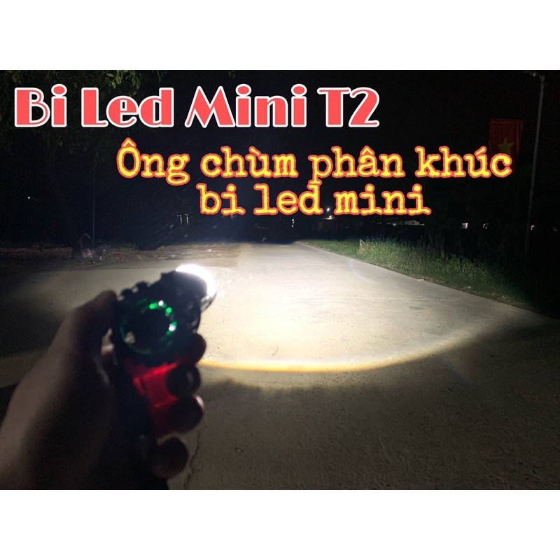 (Giá 1 Bóng) Bi Led T2 Mini H4 Ông chùm Phân Khúc