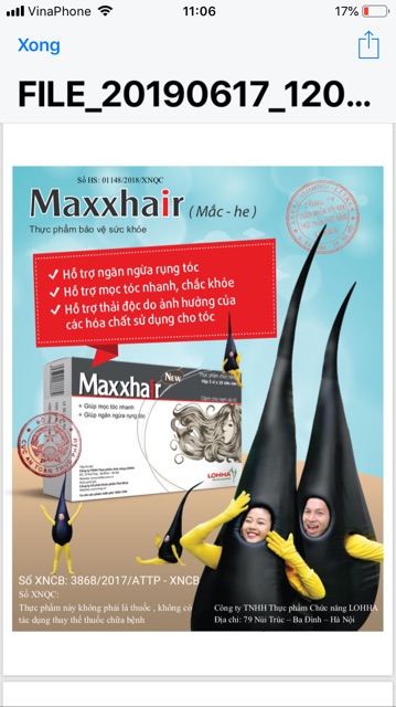 MAXXHAIR- thực phẩm bảo vệ sức khoẻ