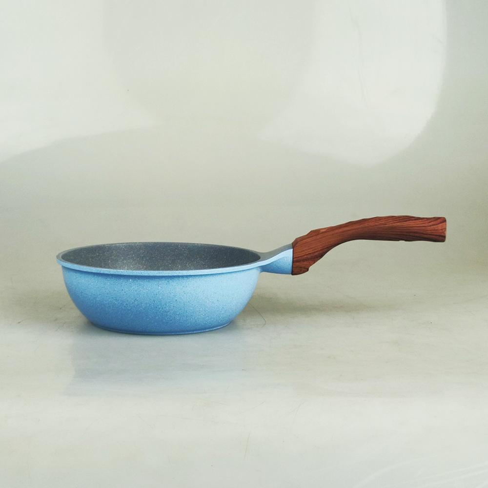 [Chính hãng] Chảo men đá xanh Sapphire 10 lớp chống dính Greencook GCP09 dùng được bếp ga, bếp hồng ngoại, bếp từ