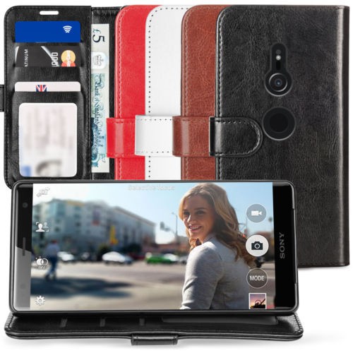 Bao da điện thoại có ngăn đựng thẻ cho Sony E5/XZ/XZ1/XZ2/XA1/XA2 Premium/XZ1/L1/L2/Z3