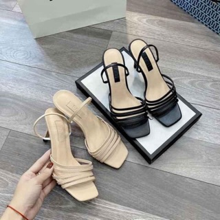 Sandal cao gót dây mảnh gót nhọn