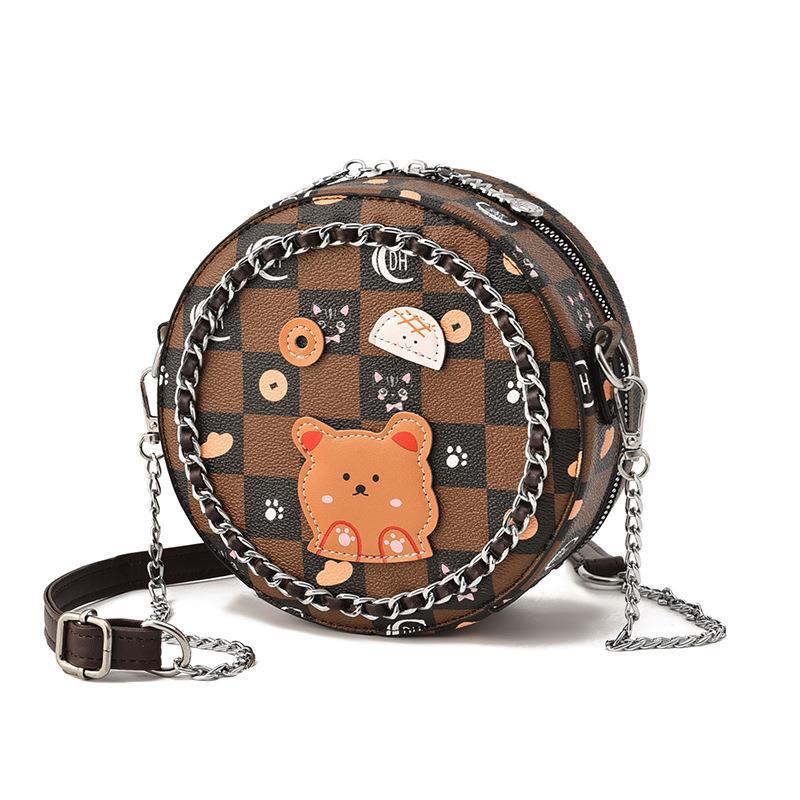 Túi Tròn Nhỏ Đeo Chéo Khâu Tinh Tế Phong Cách Mới Cho Nữ