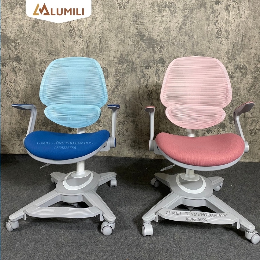 Ghế chống gù cao cấp Lumili DS2 ghế công thái học thông minh điều chỉnh nâng hạ 3 chiều tặng bọc ghế