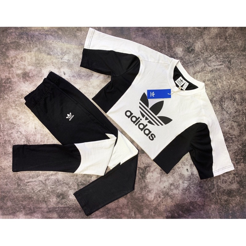 Quần legging Adidas xanh lá