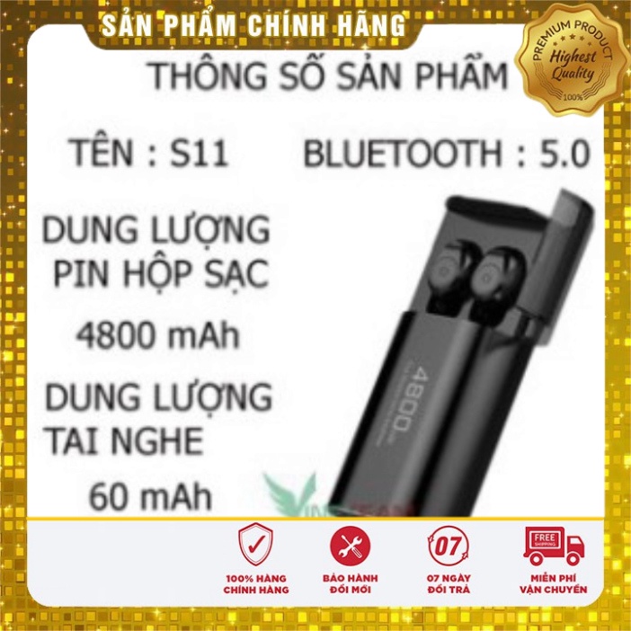 [FREE SHIP] ️🥇Top 1 Tai Nghe️🥇Tai Nghe Bluetooth True Wireless Amoi F9 - 4800, Kiêm Sạc Dự Phòng Đồng Hồ Hiện Thị % Pi