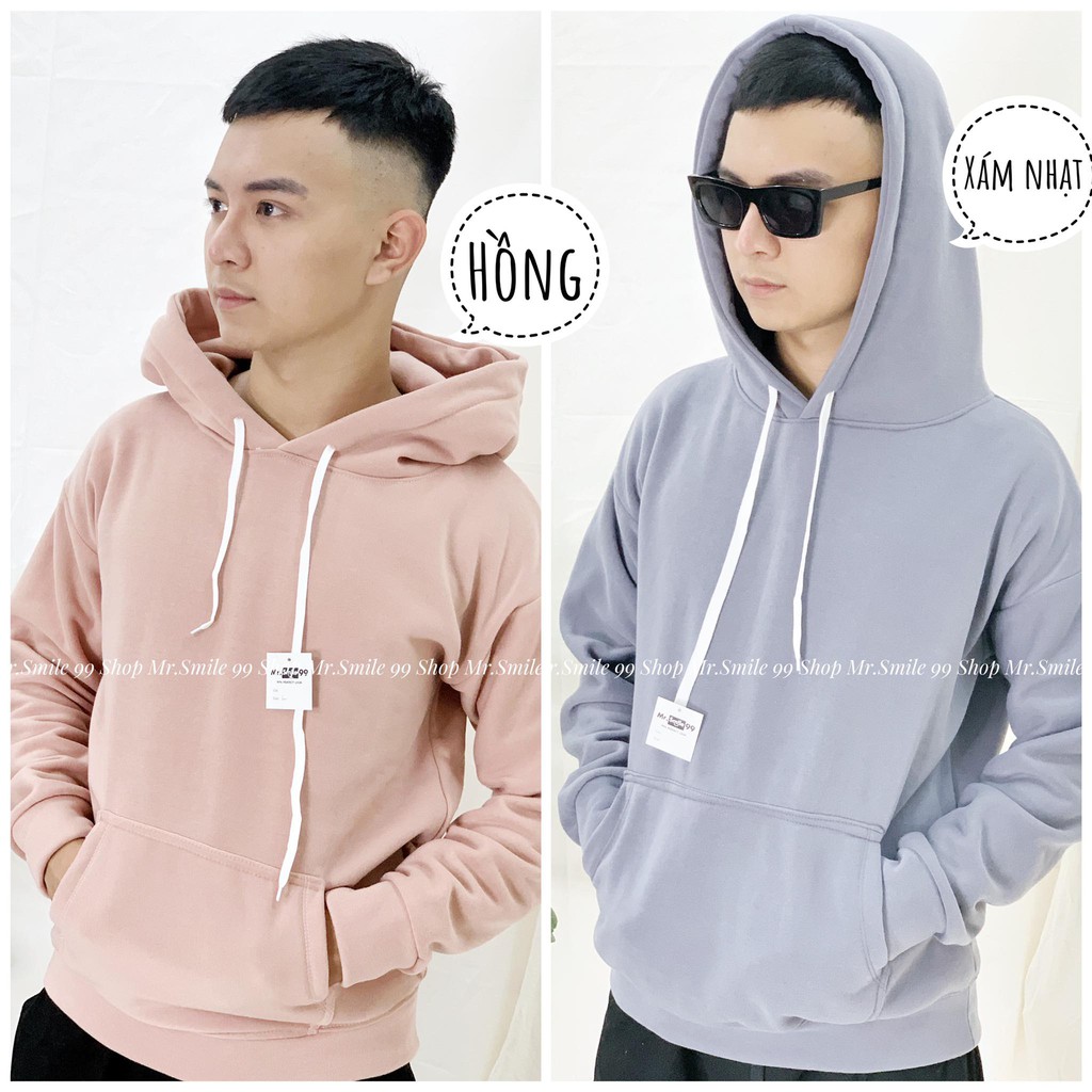 [Hình Thật] Áo Hoodie Trơn ❤️ Unisex Nam Nữ ❤️ MR SMILE 99 SHOP