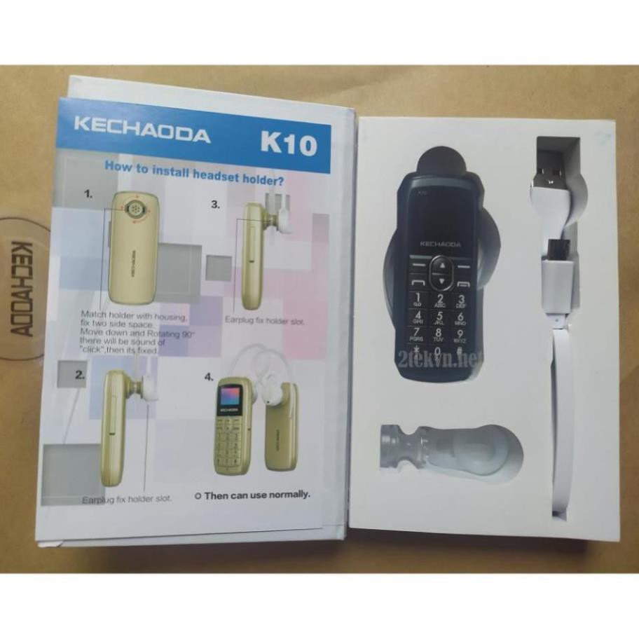 Điện Thoại Mini Kechaoda K10 siêu nhỏ - Kiêm tai nghe Bluetooth- Kế nối ĐT 1 Sim - Bảo hành 12 tháng
