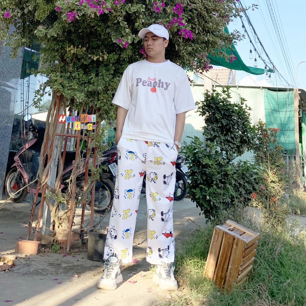 Quần Hoạt Hình Dài Ống Rộng Chó Snoopy Cartoon Pant Oversize Ulzzang Unisex - MM