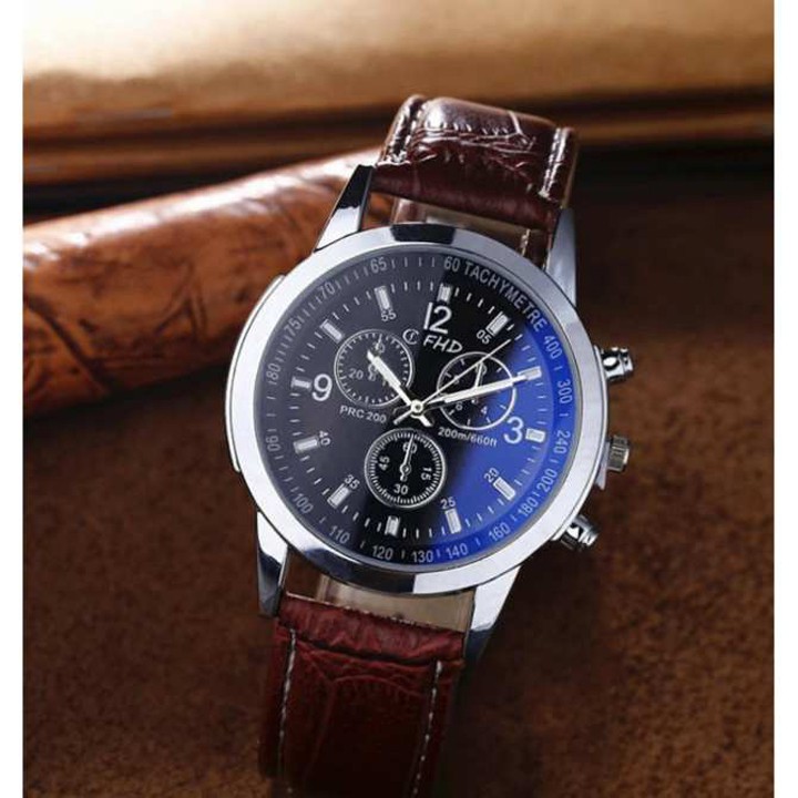 Đồng hồ dây da nam Modiya lịch lãm