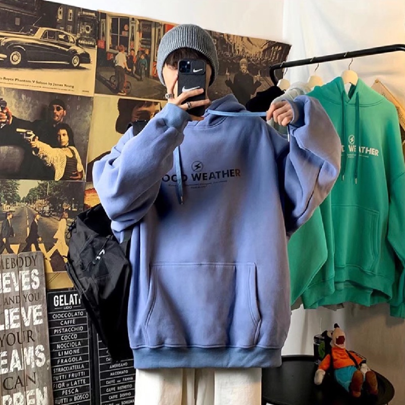 Áo hoodie Thể Thao Dáng Rộng In Chữ Phong Cách Hàn Quốc Thời Trang Mùa Đông Thoải Mái Cho Nam Và Nữ [M-5XL]