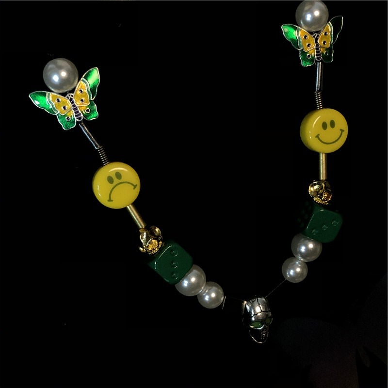 Dây Chuyền Mặt Xúc Xắc Mặt Cười Thời Trang Phong Cách Hip Hop 22641